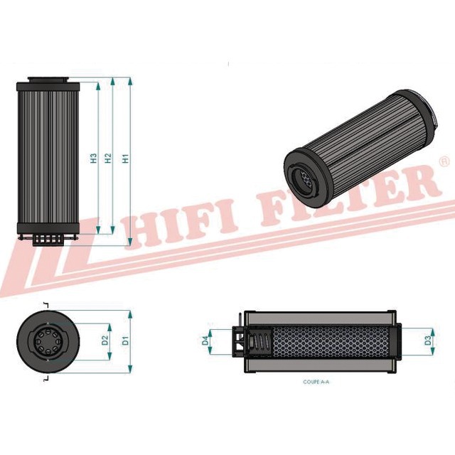 Filtre Hydraulique SH 74020 Hifi Filter référence fournisseur HIFSH74020